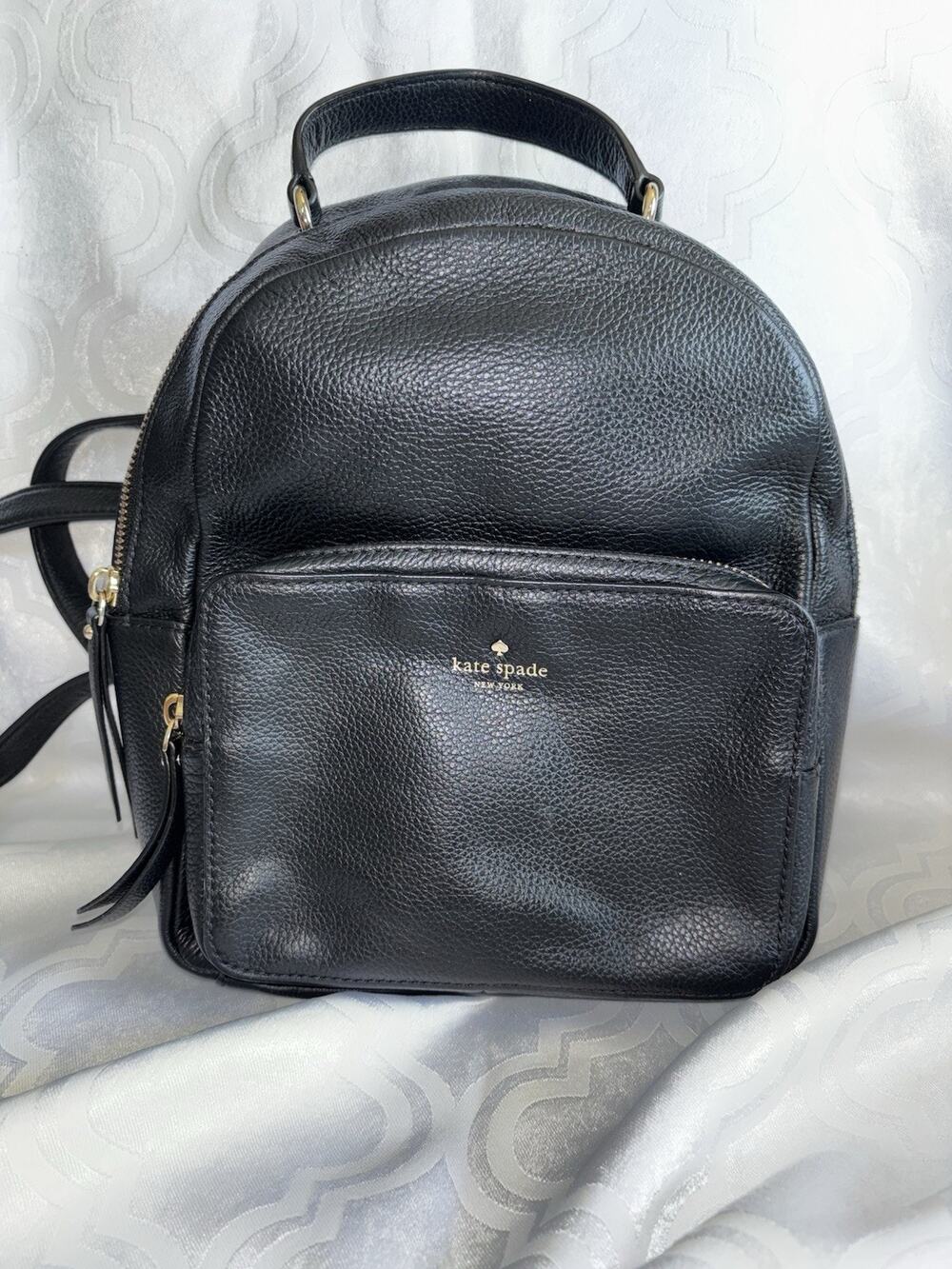 $429 Kate Spade Mini Nicole WKRU5498 Larchmont Avenue Black Backpack
